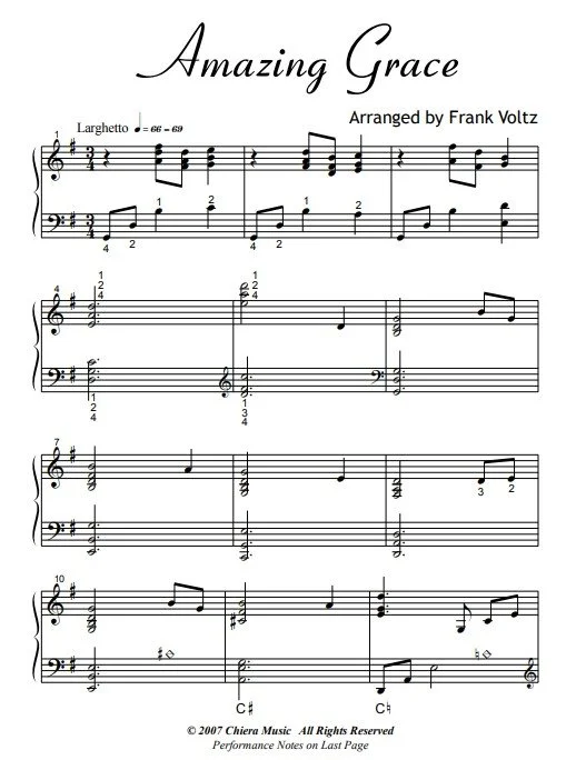Amazing Grace by Frank Voltz - PDF Download — Virginia Harp Center
